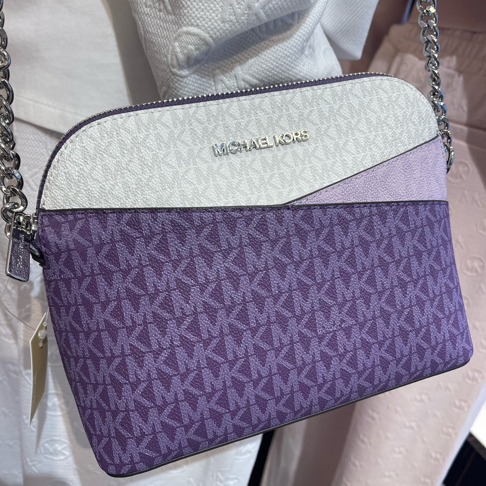 MICHAEL KORS Jet Set Travel Color-Block Signature Logo Crossbody Bag
Dark Purple - Picture 8 of 16